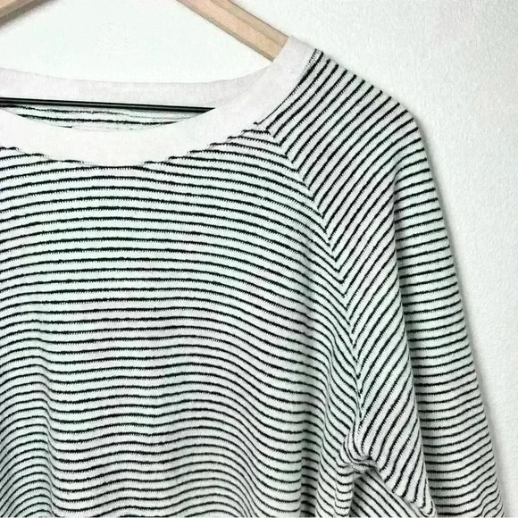 Madewell Women’s Terry Raglan Sweatshirt in Stripe Size Medium - Picture 6 of 13
